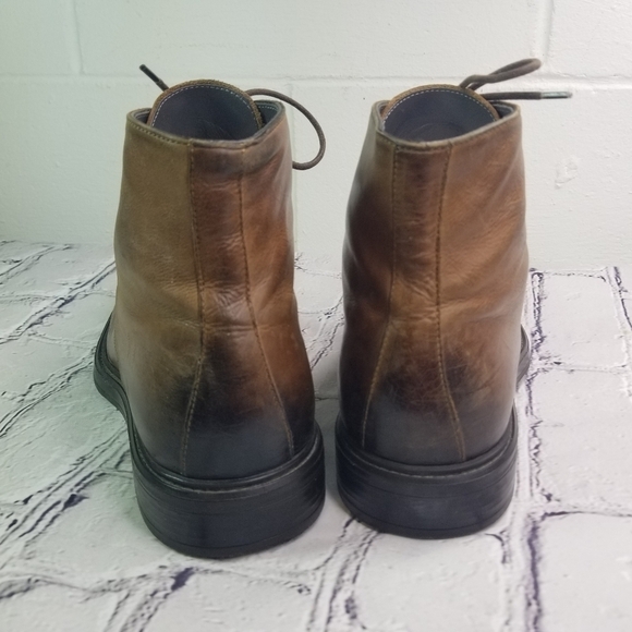 To Boot New York Burkett brown burnished leather lace up boots main image 11